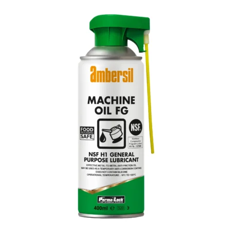 Ambersil Machine Oil FG | uniwersalny smar do urządzeń w przemyśle spożywczym NSF H1 (nr 137999 & 140249) | 400ml