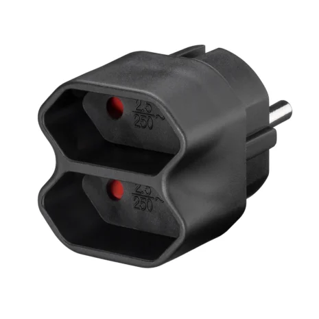 Rozgałęźnik elektryczny 2 x gniazdo/1 x wtyk - Goobay 51002