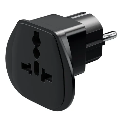 Uniwersalna przejściówka podróżna 3-w-1: Polska → Włochy + USA + Wielka Brytania (z uziemieniem)