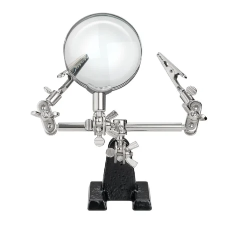 Mini uchwyt do lutowania, z lupą 2,5× – narzędzie pomocnicze do lutowania i precyzyjnych prac