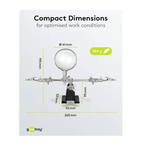 Mini uchwyt do lutowania, z lupą 2,5× – narzędzie pomocnicze do lutowania i precyzyjnych prac