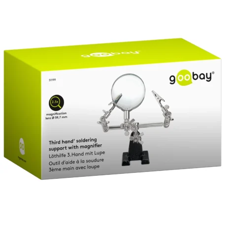 Mini uchwyt do lutowania, z lupą 2,5× – narzędzie pomocnicze do lutowania i precyzyjnych prac