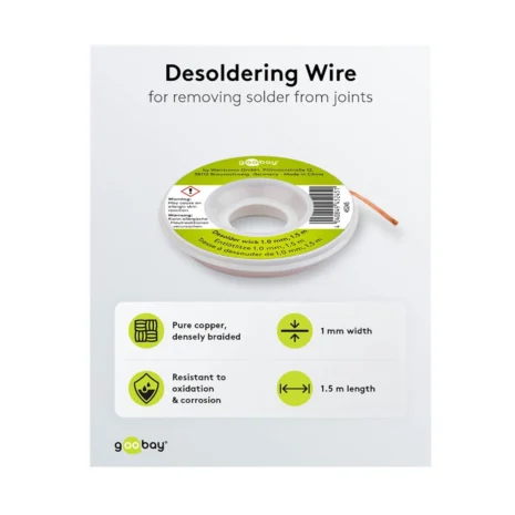 Taśma rozlutowująca - usuwanie cyny - demontaż PCB - 1mm x 1,5m