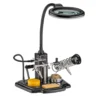 Uchwyt do lutowania z lupą EAN: 4040849452413 – trzecia ręka z LED