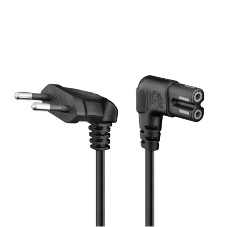 Przewód sieciowy 230V 2 m kątowy – kabel zasilający IEC C13 z wtykiem kątowym