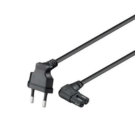 Przewód sieciowy 230V 2 m kątowy – kabel zasilający IEC C13 z wtykiem kątowym
