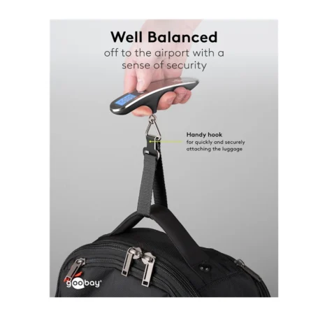 Waga do ważenia bagażu – cyfrowa waga podróżna do 50 kg z taśmą i wyświetlaczem LCD