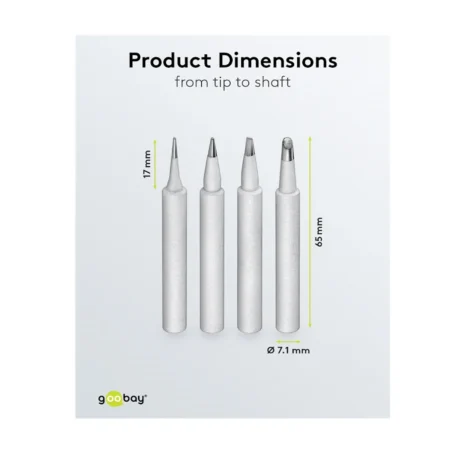 Zestaw grotów lutowniczych do stacji EP5 i EP6 - 4 zamienne ceramiczne końcówki