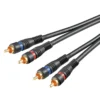 Kabel RCA audio z pozłacanymi stykami