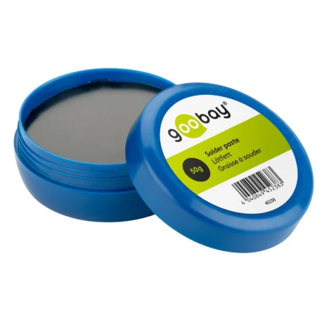 Pasta lutownicza Goobay 45238 (EAN 4040849452383) – 50 g flux do lutowania SMD i PCB. Łatwa aplikacja, czysta lutowina bez osadu. Idealna do elektroniki i napraw.